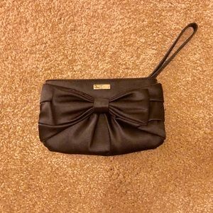 Black Satin Kate Spade Wristlet